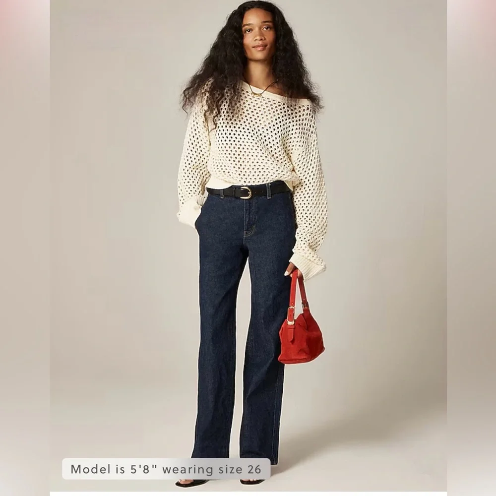 J.Crew Slim-wide Full Length resin rinse sz 24 NWTS $158